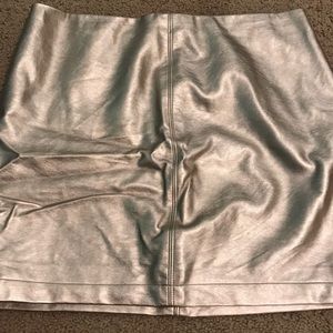 Hollister gold metallic skirt